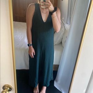 Emerald ribbed jumpsuit